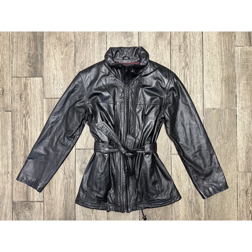 Wilsons Leather Experts Women's Medium Full Zip Belted Quilted Jacket Thinsulate